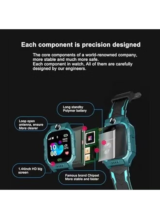 Z7A Kids Smartwatch with HD Touch Screen, Safe Calling and Text Messaging, Child Smart Watch for Boys and Girls with Long Battery Life, Easy Menu, Comfortable Strap for Daily Use - Image 2